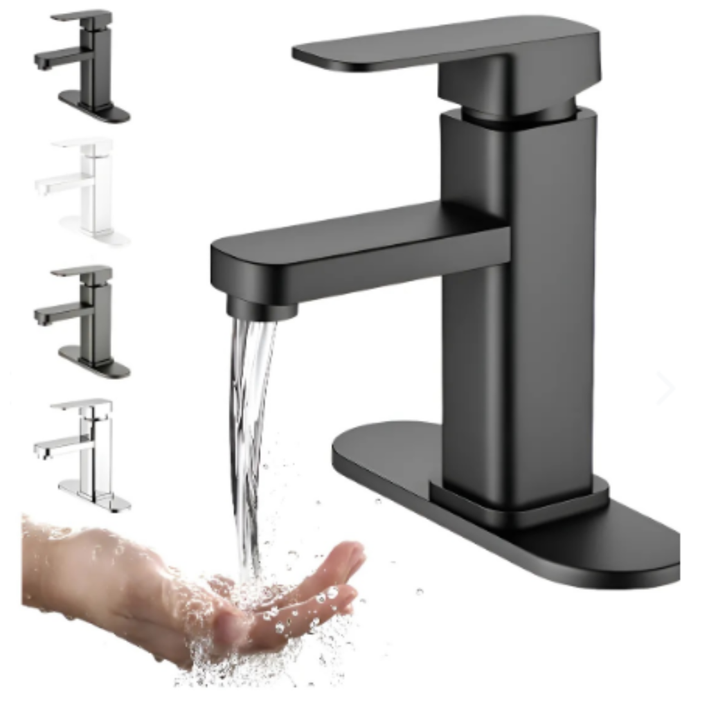 Lavabo moderno negro.